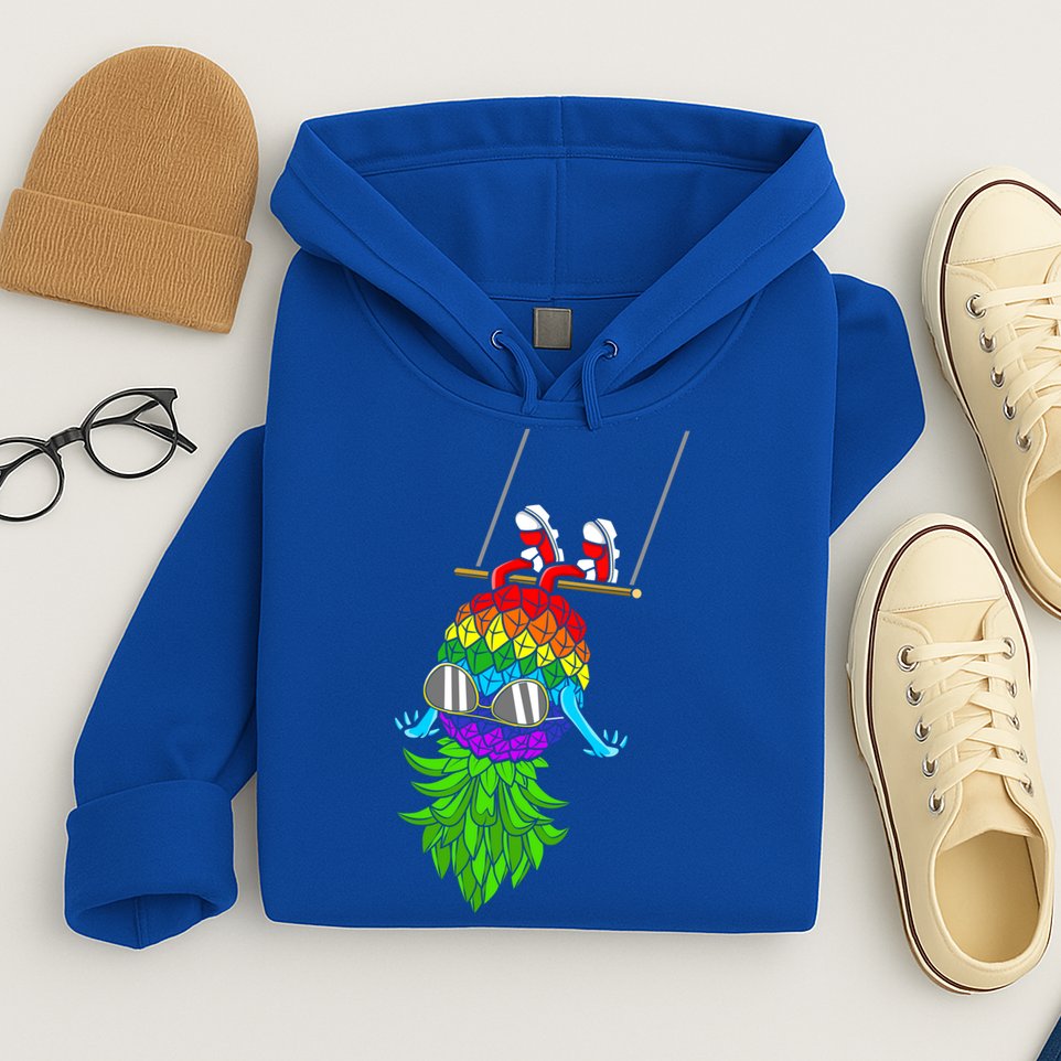 Upside Down Pineapple Swingers Swinging Lgbtq Adult Humor Gift Hoodie