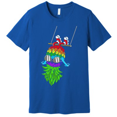 Upside Down Pineapple Swingers Swinging Lgbtq Adult Humor Gift Premium T-Shirt