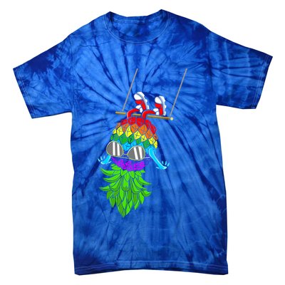 Upside Down Pineapple Swingers Swinging Lgbtq Adult Humor Gift Tie-Dye T-Shirt