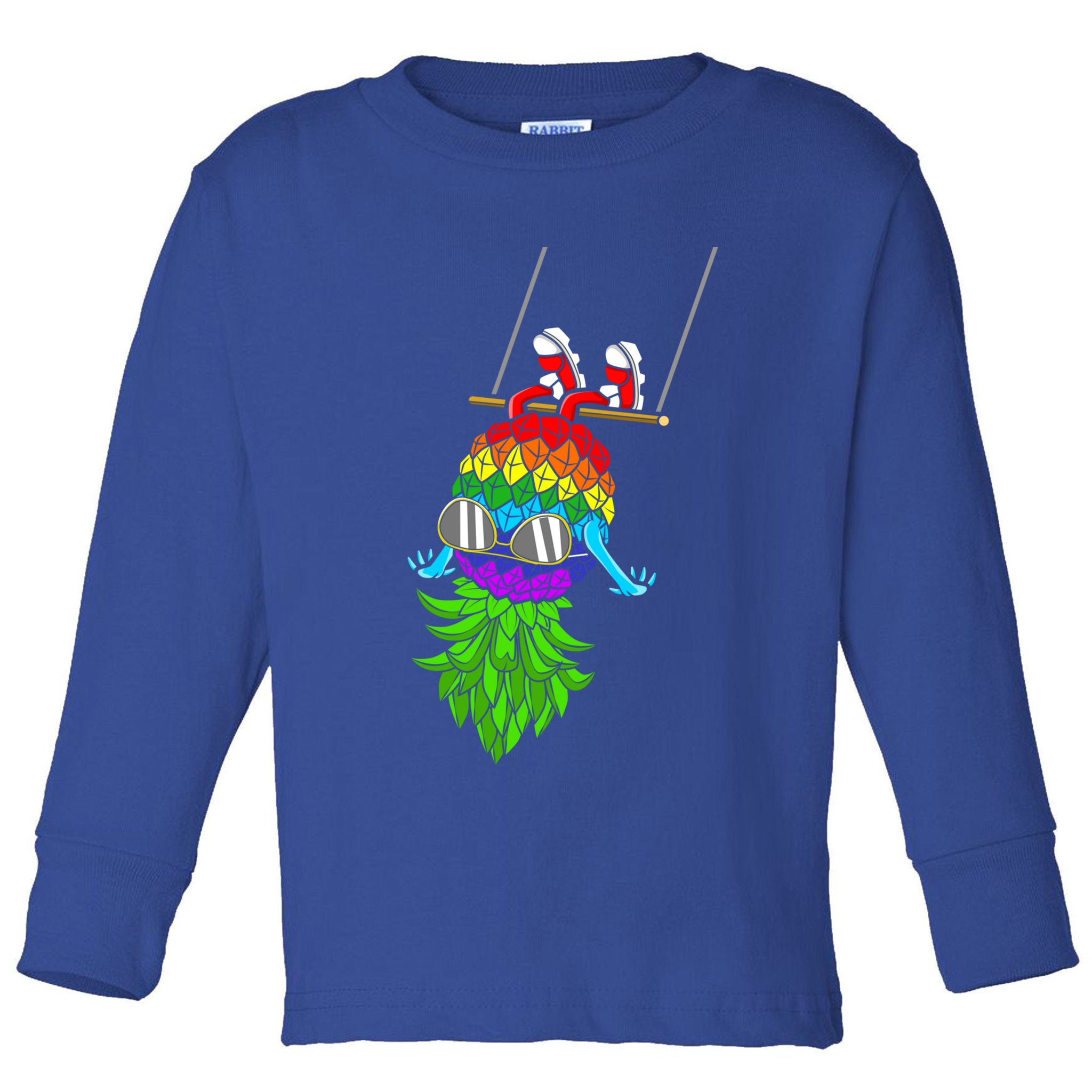 Upside Down Pineapple Swingers Swinging Lgbtq Adult Humor Gift Toddler Long Sleeve Shirt