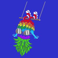 Upside Down Pineapple Swingers Swinging Lgbtq Adult Humor Gift Kids T-Shirt