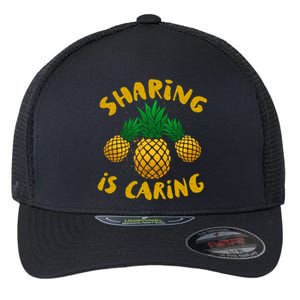 Upside Down Pineapple Cute Gift Sharing Swinger Gift Flexfit Unipanel Trucker Cap