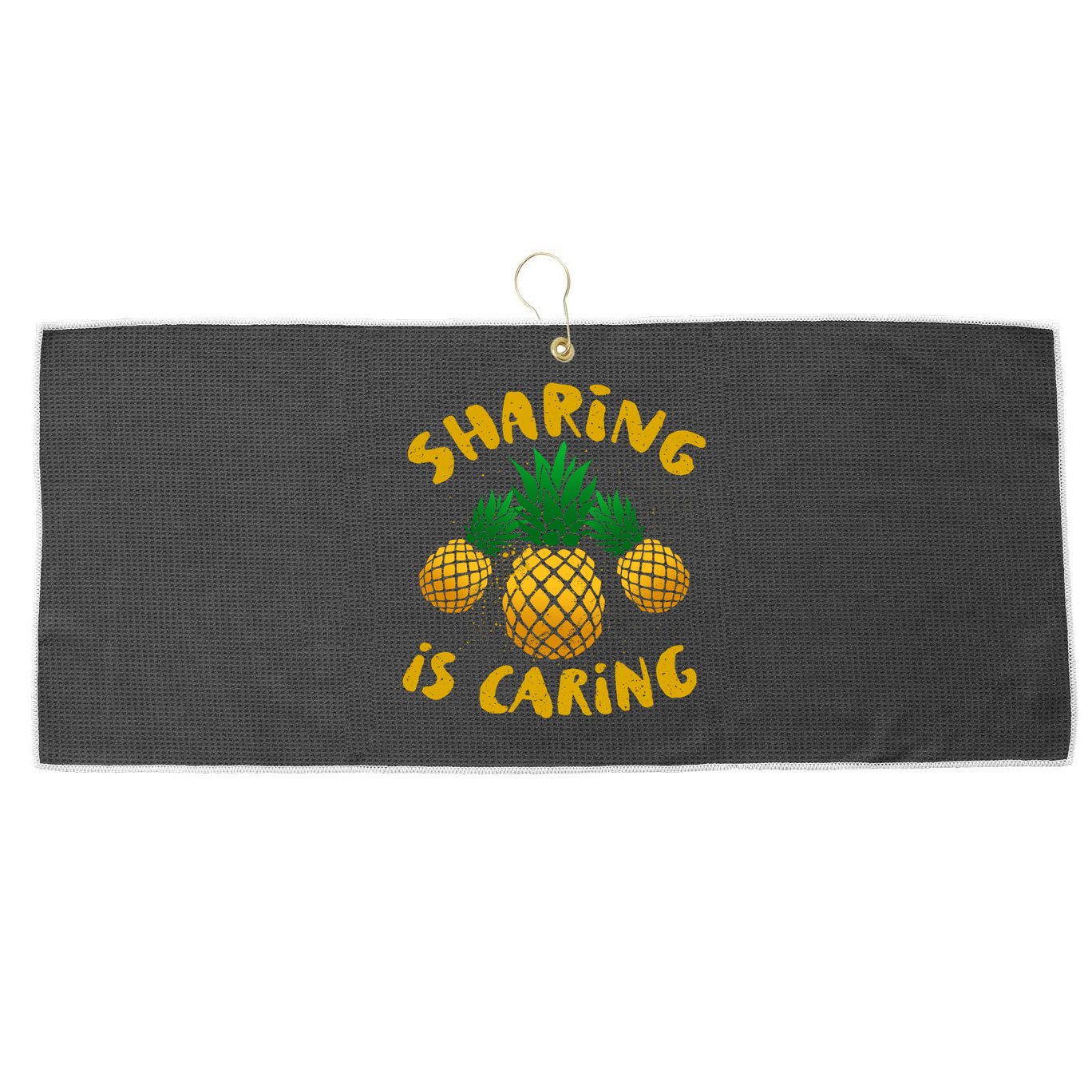 Upside Down Pineapple Cute Gift Sharing Swinger Gift Large Microfiber Waffle Golf Towel
