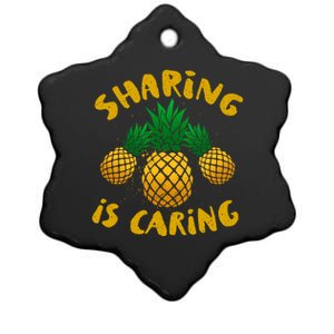 Upside Down Pineapple Cute Gift Sharing Swinger Gift Ceramic Star Ornament