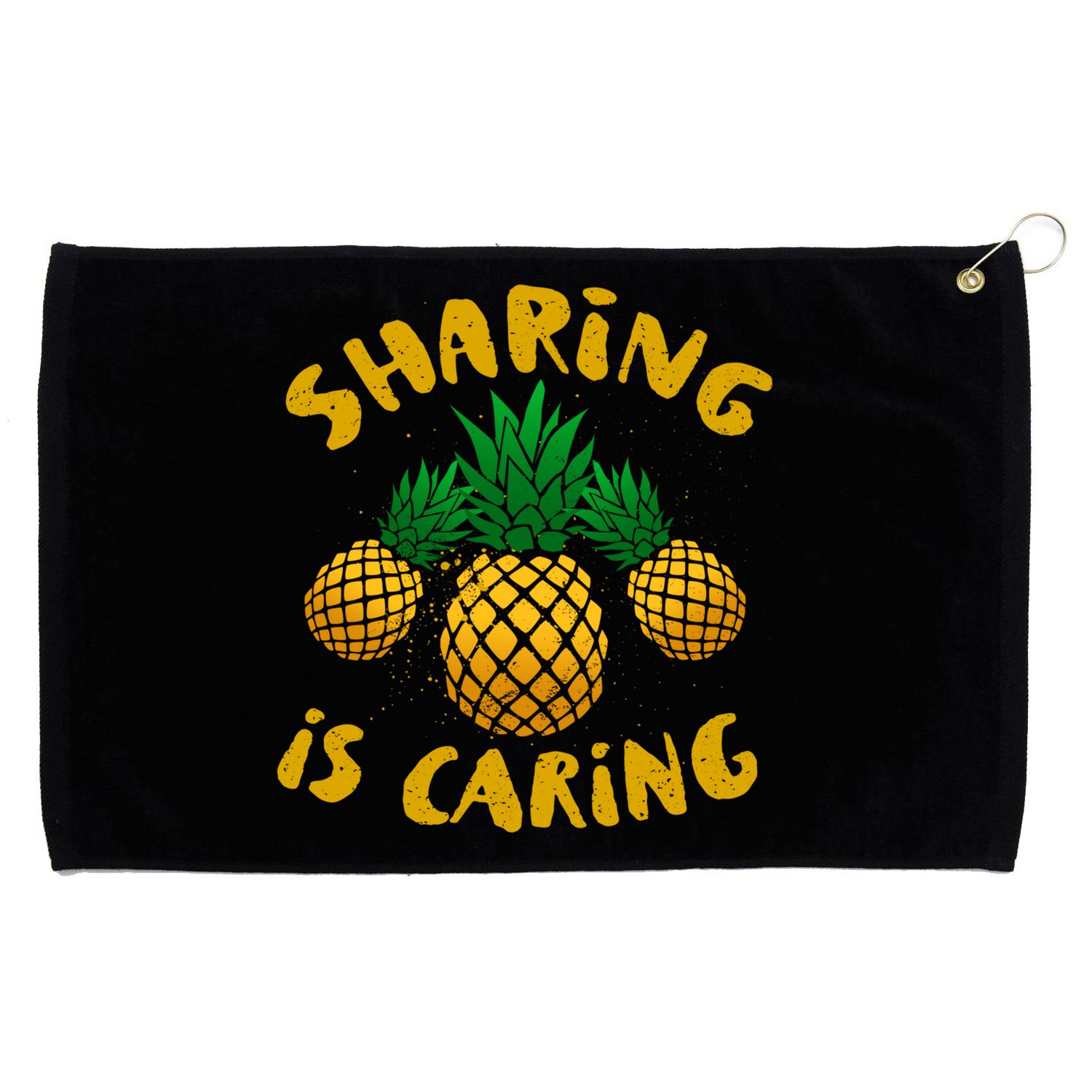 Upside Down Pineapple Cute Gift Sharing Swinger Gift Grommeted Golf Towel