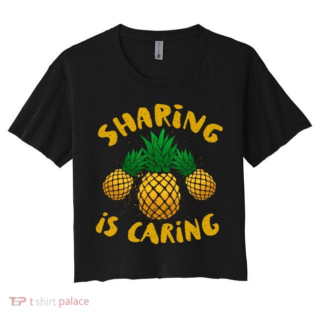 Upside Down Pineapple Cute Gift Sharing Swinger Gift Crop Top