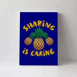 Upside Down Pineapple Cute Gift Sharing Swinger Gift Canvas