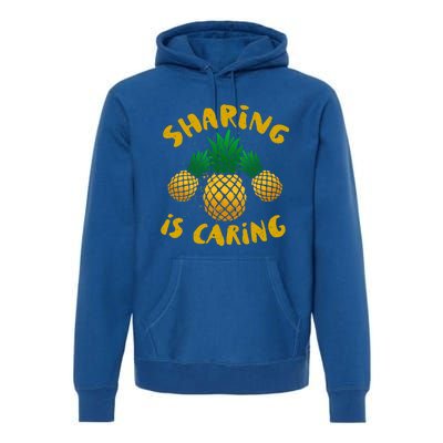 Upside Down Pineapple Cute Gift Sharing Swinger Gift Premium Hoodie