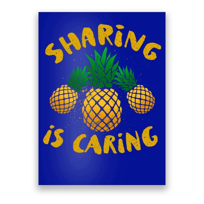 Upside Down Pineapple Cute Gift Sharing Swinger Gift Poster