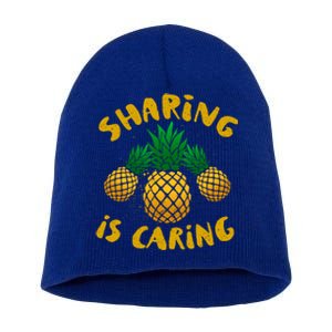 Upside Down Pineapple Cute Gift Sharing Swinger Gift Short Acrylic Beanie