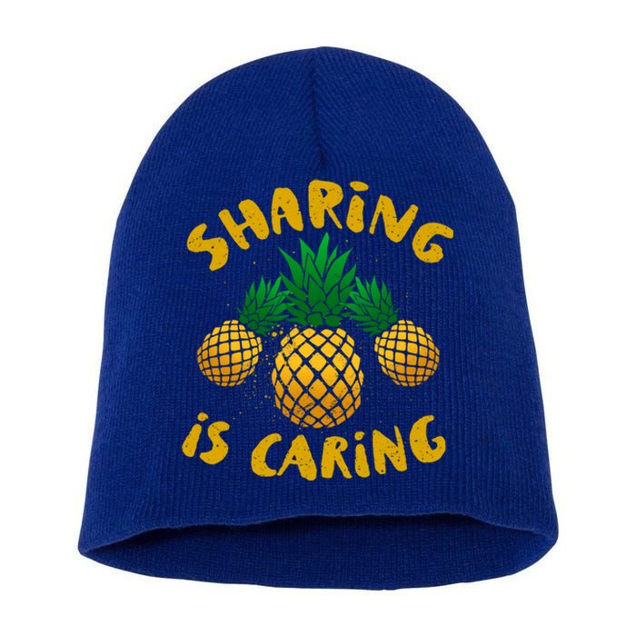 Upside Down Pineapple Cute Gift Sharing Swinger Gift Short Acrylic Beanie