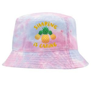 Upside Down Pineapple Cute Gift Sharing Swinger Gift Tie-Dyed Bucket Hat