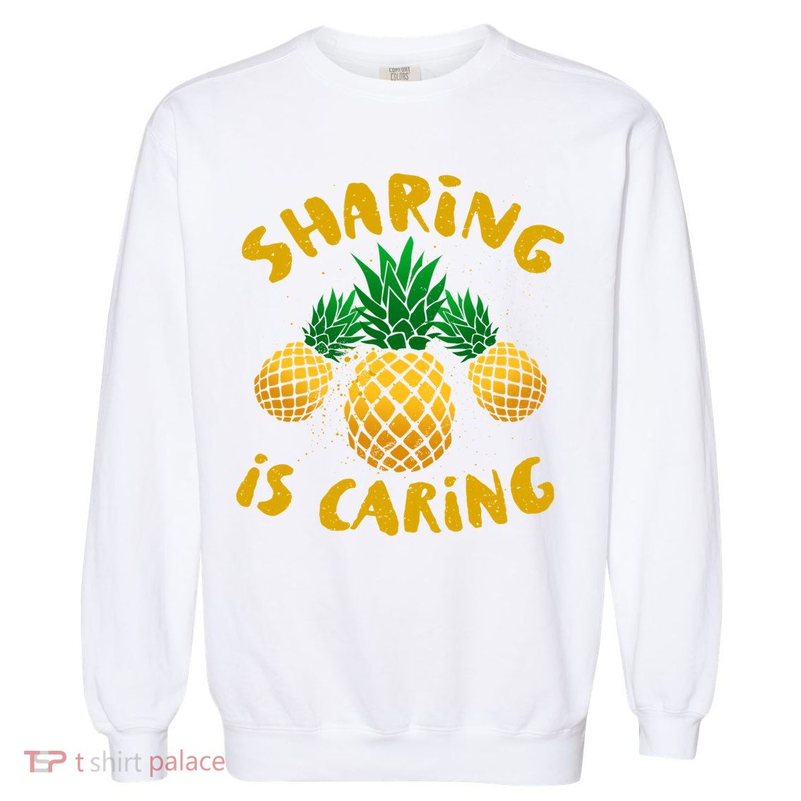 Upside Down Pineapple Cute Gift Sharing Swinger Gift Garment-Dyed Sweatshirt