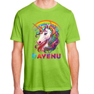 Unicorn Dayenu Passover Matzah Four Cups Adult ChromaSoft Performance T-Shirt