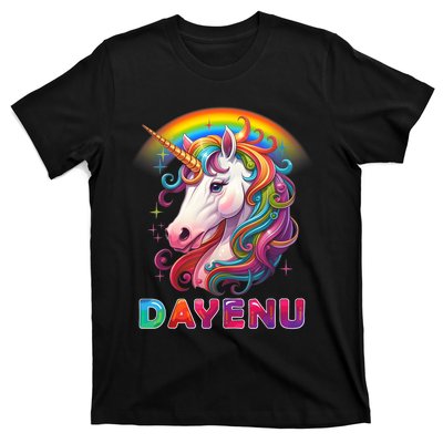 Unicorn Dayenu Passover Matzah Four Cups T-Shirt