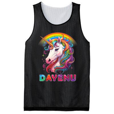 Unicorn Dayenu Passover Matzah Four Cups Mesh Reversible Basketball Jersey Tank