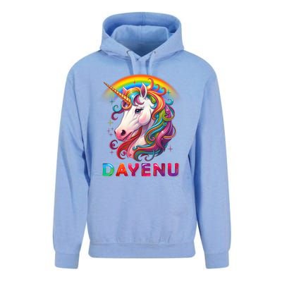 Unicorn Dayenu Passover Matzah Four Cups Unisex Surf Hoodie