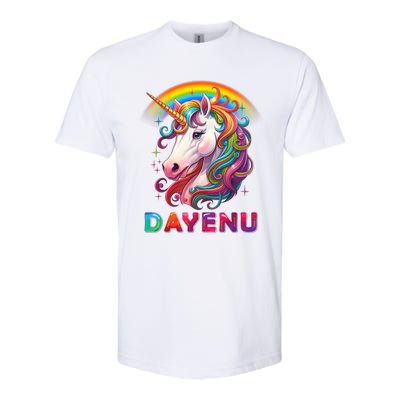 Unicorn Dayenu Passover Matzah Four Cups Softstyle CVC T-Shirt