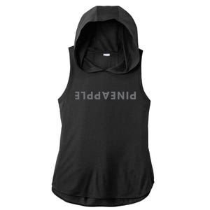 Upside Down Pineapple Swinger Pineapple Cute & Subtle Text Ladies PosiCharge Tri-Blend Wicking Draft Hoodie Tank