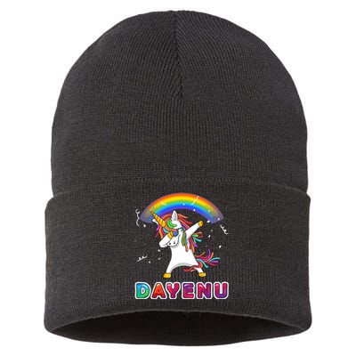 Unicorn Dayenu Passover For Boy Girl Sustainable Knit Beanie