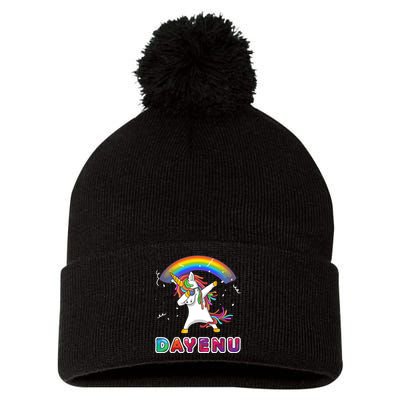 Unicorn Dayenu Passover For Boy Girl Pom Pom 12in Knit Beanie