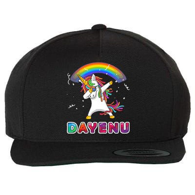 Unicorn Dayenu Passover For Boy Girl Wool Snapback Cap