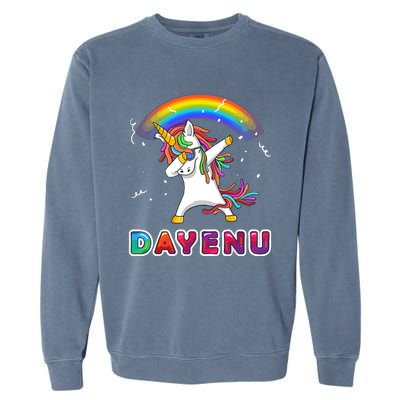 Unicorn Dayenu Passover For Boy Girl Garment-Dyed Sweatshirt