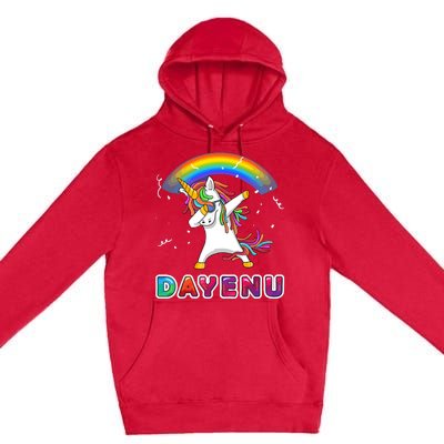 Unicorn Dayenu Passover For Boy Girl Premium Pullover Hoodie