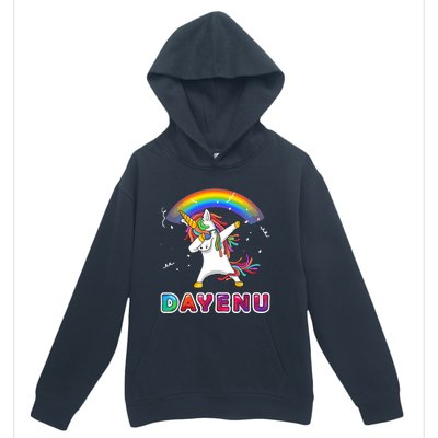 Unicorn Dayenu Passover For Boy Girl Urban Pullover Hoodie