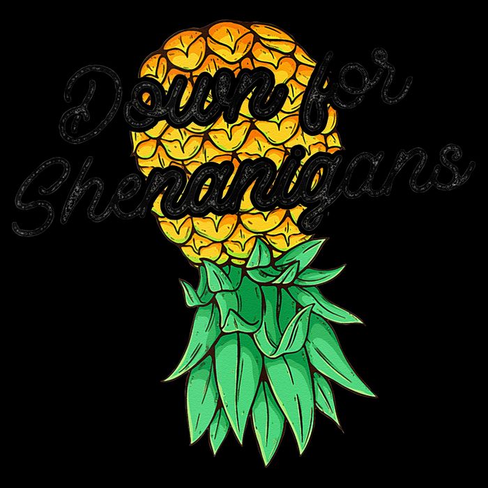 Upside Down Pineapple Down For Shenanigans Funny Swinger 16oz Travel Tumbler