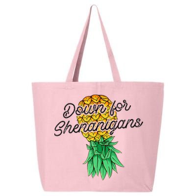 Upside Down Pineapple Down For Shenanigans Funny Swinger 25L Jumbo Tote