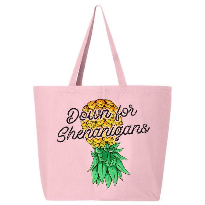 Upside Down Pineapple Down For Shenanigans Funny Swinger 25L Jumbo Tote