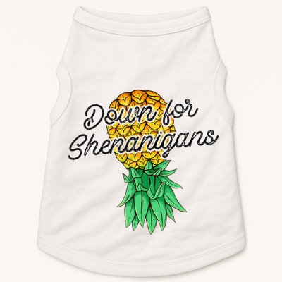 Upside Down Pineapple Down For Shenanigans Funny Swinger Doggie Tank