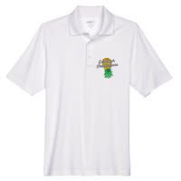 Upside Down Pineapple Down For Shenanigans Funny Swinger Men's Origin Performance Pique Polo