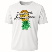 Upside Down Pineapple Down For Shenanigans Funny Swinger Performance Shirt