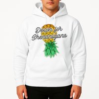 Upside Down Pineapple Down For Shenanigans Funny Swinger Hoodie