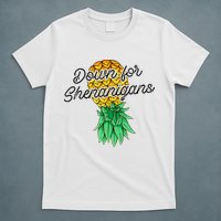 Upside Down Pineapple Down For Shenanigans Funny Swinger T-Shirt