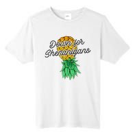 Upside Down Pineapple Down For Shenanigans Funny Swinger Tall Fusion ChromaSoft Performance T-Shirt