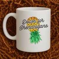 Upside Down Pineapple Down For Shenanigans Funny Swinger Mug
