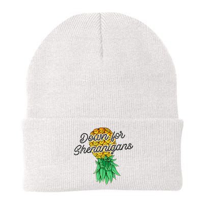 Upside Down Pineapple Down For Shenanigans Funny Swinger Beanie