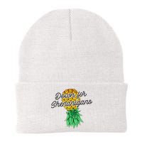 Upside Down Pineapple Down For Shenanigans Funny Swinger Beanie