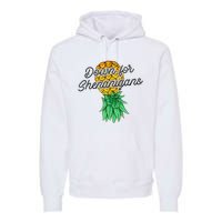 Upside Down Pineapple Down For Shenanigans Funny Swinger Premium Hoodie