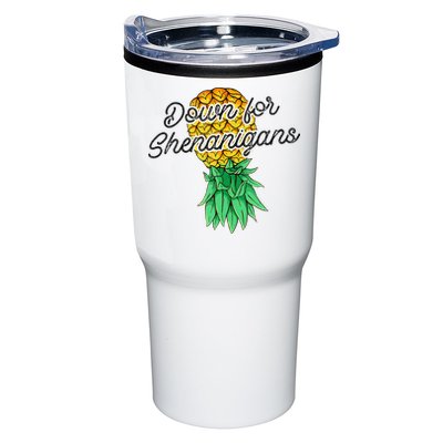Upside Down Pineapple Down For Shenanigans Funny Swinger Tumbler