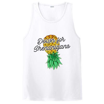 Upside Down Pineapple Down For Shenanigans Funny Swinger PosiCharge Competitor Tank