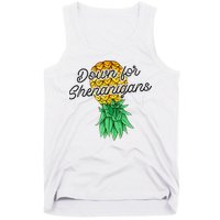 Upside Down Pineapple Down For Shenanigans Funny Swinger Tank Top