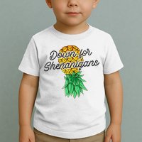 Upside Down Pineapple Down For Shenanigans Funny Swinger Toddler T-Shirt