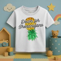 Upside Down Pineapple Down For Shenanigans Funny Swinger Toddler T-Shirt