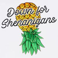 Upside Down Pineapple Down For Shenanigans Funny Swinger Toddler T-Shirt
