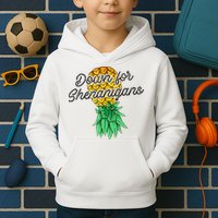Upside Down Pineapple Down For Shenanigans Funny Swinger Kids Hoodie