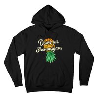 Upside Down Pineapple Down For Shenanigans Funny Swinger Hoodie